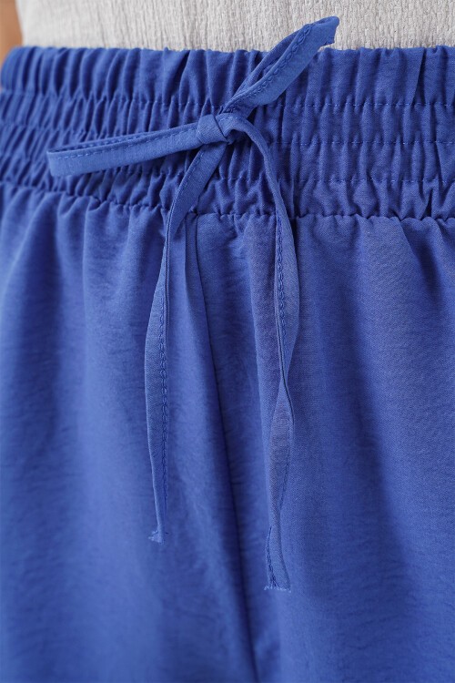 Kadın Rahat Kalıp Şort 5327 - İndigo