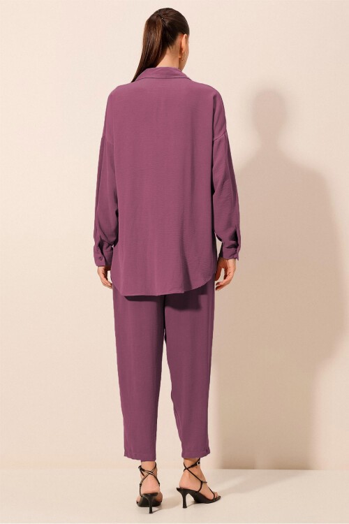 6593 Oversize İkili Takım - Mürdüm