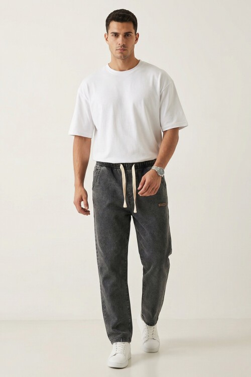 Erkek Rahat Kesim Baggy Jean Pantolon 30073 - Antrasit