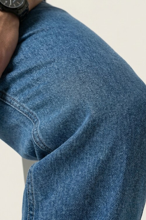 Erkek Rahat Kesim Baggy Jean Pantolon 30073 - Lacivert