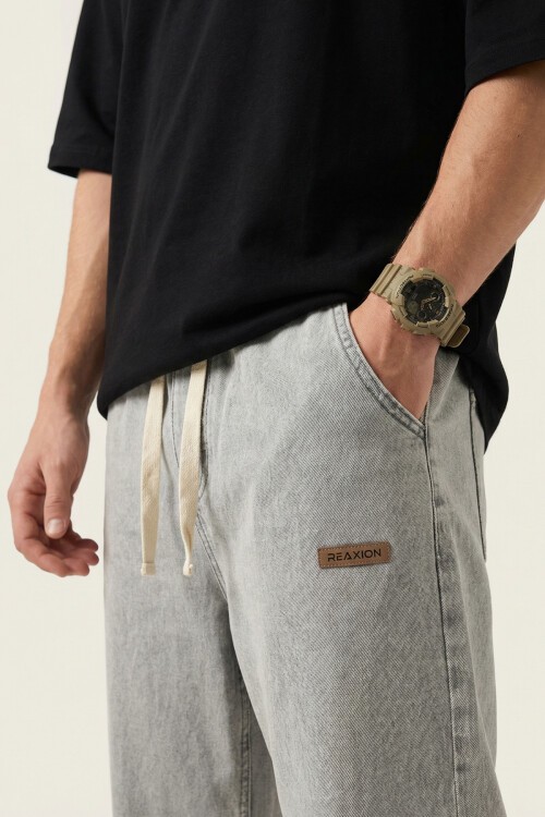 Erkek Rahat Kesim Baggy Jean Pantolon 30073 - Taş