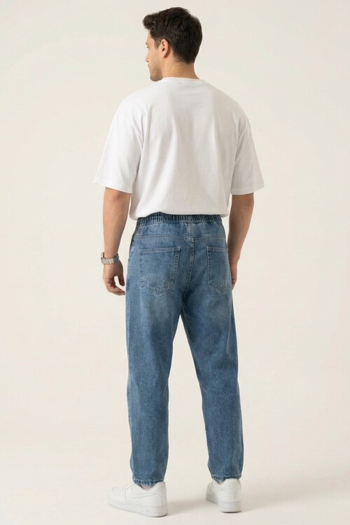 Erkek Rahat Kesim Baggy Jean Pantolon 30074 - İndigo