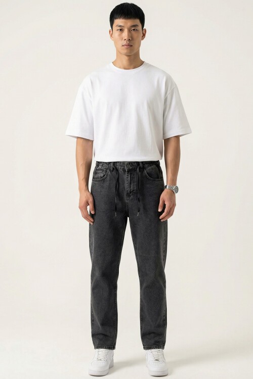 Erkek Rahat Kesim Baggy Jean Pantolon 30075 - Antrasit