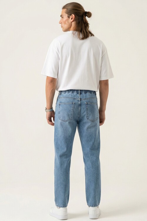 Erkek Rahat Kesim Baggy Jean Pantolon 30075 - İndigo