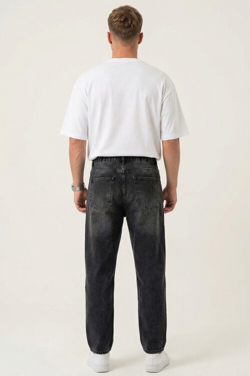 Erkek Rahat Kesim Baggy Jean Pantolon 30075 - Siyah