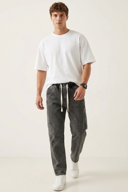 Erkek Rahat Kesim Baggy Jean Pantolon 30076 - Antrasit