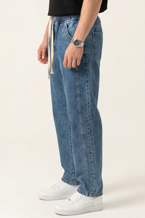 Erkek Rahat Kesim Baggy Jean Pantolon 30076 - İndigo