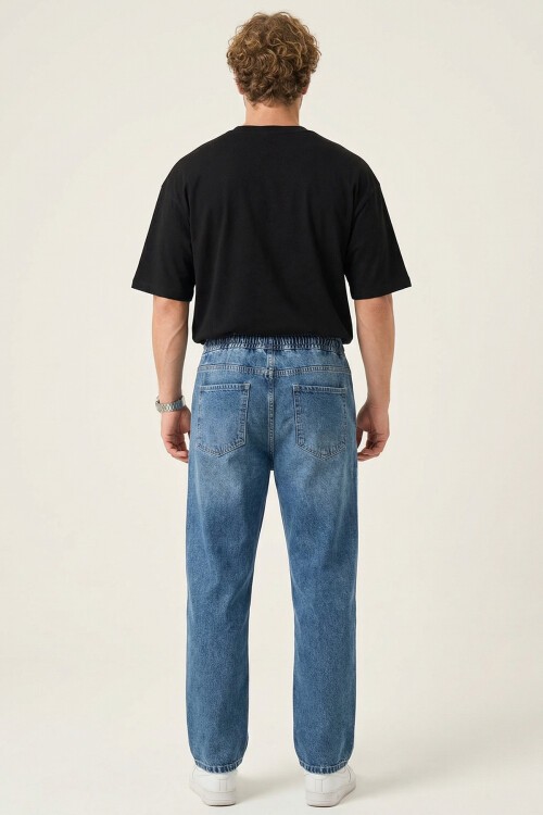 Erkek Rahat Kesim Baggy Jean Pantolon 30076 - İndigo