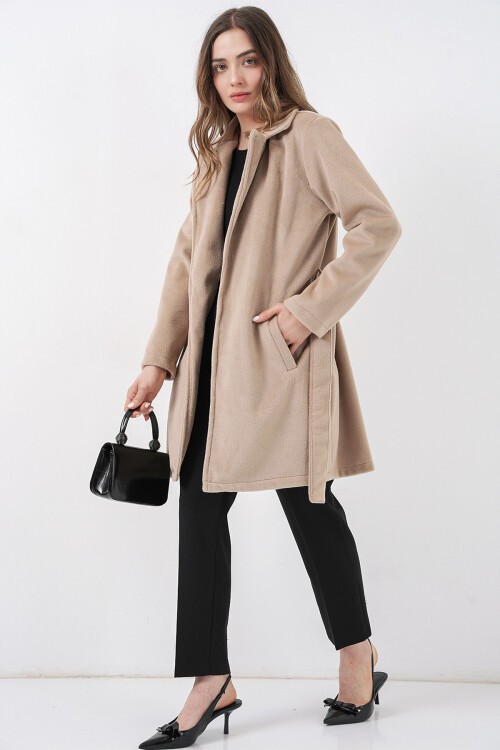 Kadın Kuşaklı Kaban 9171 - Bej