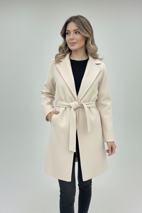 Kadın Kuşaklı Kaban 9171 - Ekru