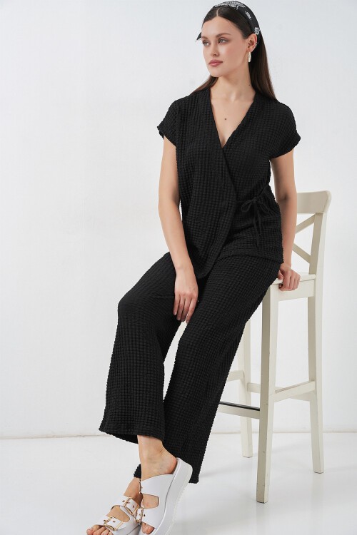 Kadın Örme İkili Takım 30064 - Siyah