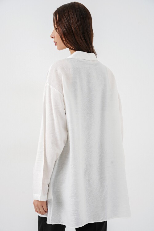 Kadın Salaş Bağcıklı Kimono 5981 - Beyaz