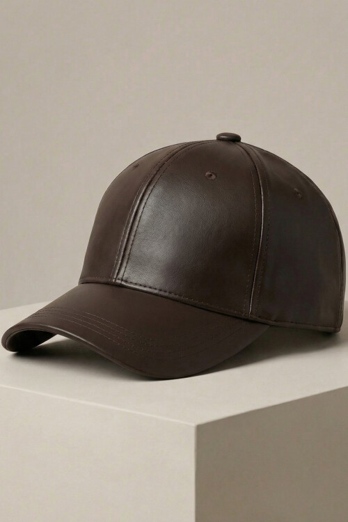 Kadın Suni Deri Şapka 010195 - Kahverengi