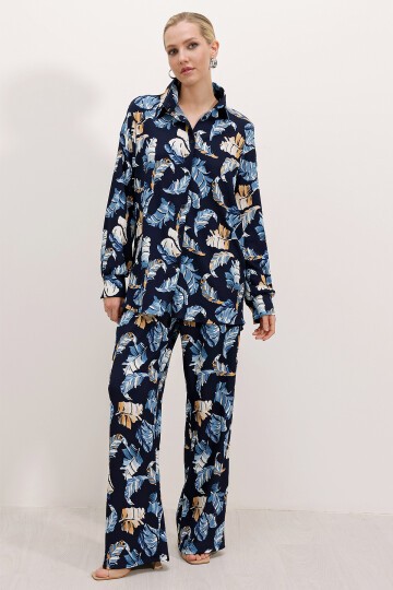 Merterium 5858 Örme İkili Takım - Lacivert