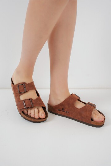 Merterium Unisex Ortopedik Terlik 010182 - Taba