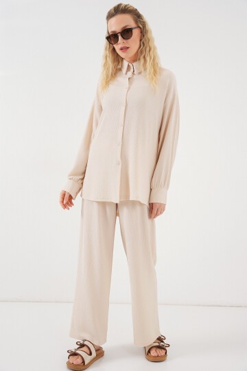 5858 Örme İkili Takım - M. Krem