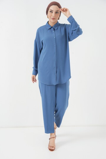 Merterium 6593 Oversize İkili Takım - İndigo