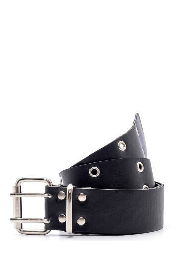 010126 Kuş Gözü Kemer - Siyah