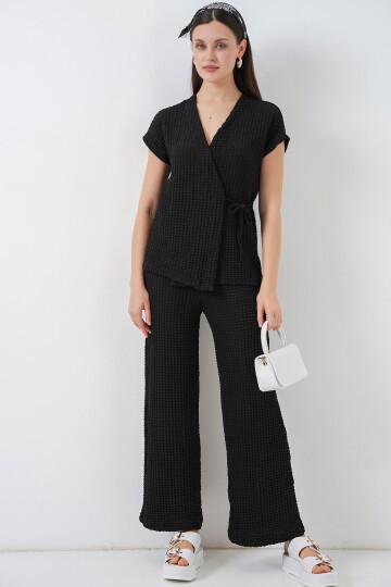 Kadın Örme İkili Takım 30064 - Siyah