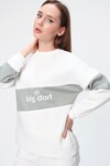 Merterium 55338 Bigdart Baskılı Sweat - Çağla