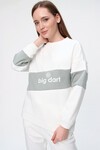 Merterium 55338 Bigdart Baskılı Sweat - Çağla