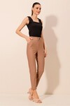 Merterium 6560 Beli Lastikli Bağcıklı Pantolon - Camel