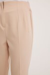 Merterium Kadın Bej Yüksek Bel Kumaş Pantolon 6650