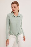 Merterium Kadın Çağla Yeşili Viskon Gömlek 20237