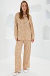 Merterium Kadın Puantiyeli Bej Ekru Örme İkili Takım 5858