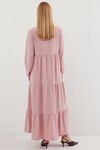 Merterium Kadın Uzun Tesettür Elbise 1002 - Pembe
