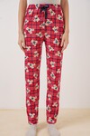 Merterium 4323 Desenli Pijama Altı - Kırmızı