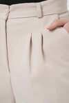Merterium 6647 Bol Paça Kumaş Pantolon - Krem
