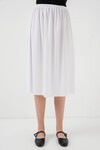 Merterium 8039 Uzun Etek Astarı Jüpon - Beyaz
