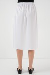 Merterium 8039 Uzun Etek Astarı Jüpon - Beyaz
