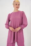 Merterium Ayrobin Tunik Pantolon Alt Üst Takım 6712 - Koyu Lila