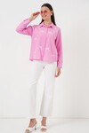 Merterium Kadın Fiyonk Detay Gömlek 20311 - Pembe