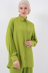 Merterium Kadın Örme Tesettür Alt Üst Takım 6711 - E.Yeşil