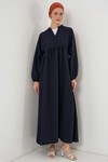 Merterium Kadın Uzun Tesettür Elbise 2525 - Lacivert