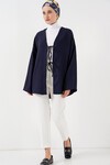 Merterium Keten Tesettür Kimono 5968 - Lacivert