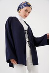 Merterium Keten Tesettür Kimono 5968 - Lacivert