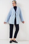 Merterium Keten Tesettür Kimono 5968 - Mavi