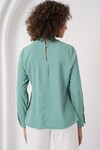 Merterium 0418 Pencere Detaylı Bluz - Su Yeşili