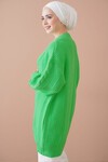 15768 Tesettür Triko Hırka - Yeşil