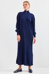 Merterium 15839 Boydan Triko Elbise - D.Lacivert