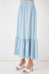 Merterium 1886 Uzun Örme Etek - Açık Mavi