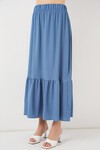 1886 Uzun Örme Etek - İndigo