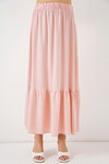 Merterium 1886 Uzun Örme Etek - Pudra