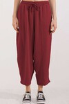 Merterium 6591 Dokuma Şalvar Pantolon - Bordo