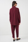 Merterium 6593 Oversize İkili Takım - Bordo