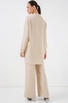 Merterium 6678 Keten Tunik Pantolon İkili Takım - Bej